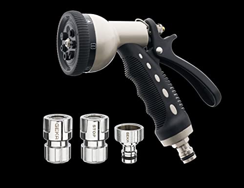 GEKA plus Starterset Multibrause 7S (hochwertige Gartenbrause mit 7 Strahlarten, robuste Metallausführung) 46.7888.8 von GEKA