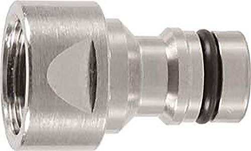 Geka 713XSB Hahnstecker Stecksystem IG G 1 Zoll MS NI, Silber, 18 x 8 x 13 cm von GEKA