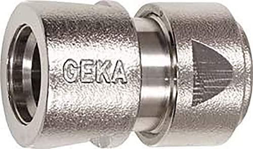 GEKA Schlauchstück 5/8 Zoll ohne Wasserstopp, Messing, Silber, 48 x 28 x 28 cm von GEKA