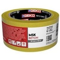 Klebeband 'msk Beton' für Außen- und raue Oberflächen, hochwertiger Kleber, 50mm x 50m, transparente Farbe - Geko von GEKO