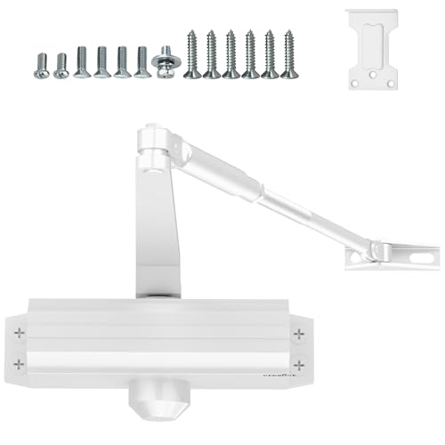 GEKRONE Automatischer Türschließer, robuste Feder, Größe 2, hydraulische Aluminiumlegierung, UL, 3-Stunden-Feuerschutzklassifizierung, Oberflächenmontage, Wohn-, Gewerbe-Türverschlüsse, verstellbare von GEKRONE