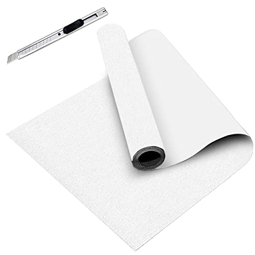 GELAISI Filz Selbstklebend Weiß - 40x200cm Selbstklebende Filzgleiter, Selbstklebende Filzpads Möbelgleiter, Klebefilz Selbstklebend für Box Liner Cup Mat, Bilderrahmen, Stuhlbein, Tischbeine von GELAISI