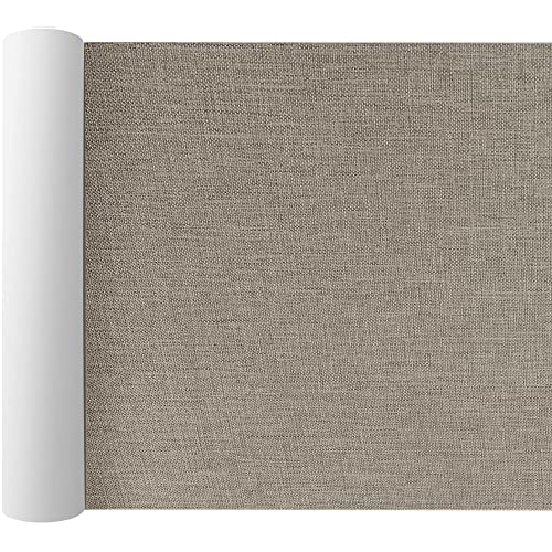 GELAISI Selbstklebende Stoffe, 40x200cm Leinenstoff Reparatur Patch Self-Adhesive, Textil Flicken Selbstklebend für autositz reparatur, Fabric Sofa Reparatur, Reparieren Sie Löcher, Risse(Beige Grau) von GELAISI