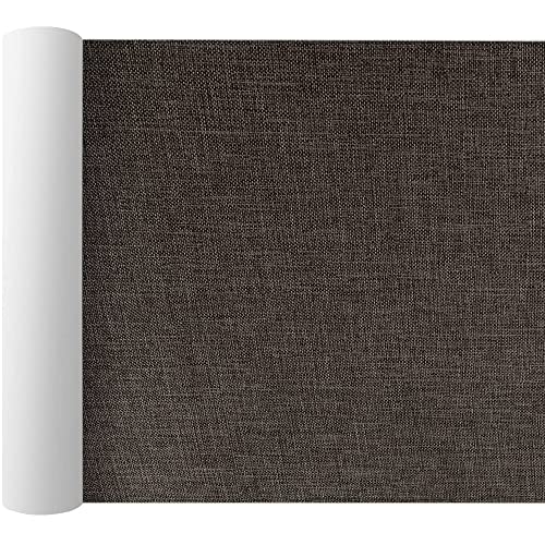 GELAISI Selbstklebende Stoffe Kaffeebraun, 40x200cm Leinenstoff Reparatur Patch Self-Adhesive, Textil Flicken Selbstklebend für autositz reparatur, Fabric Sofa Reparatur, Reparieren Sie Löcher, Risse von GELAISI