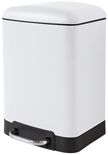 GELCO 708985 Live Abfalleimer 6 L Metall weiß 20,5 x 22,5 x 33 cm von GELCO