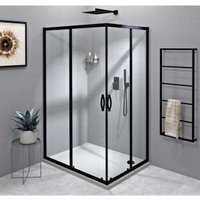 Sigma - Duschecke 100x90 cm, schwarz matt/Klarglas GS2110BGS2190B - Gelco von GELCO