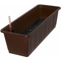 Geli - Balkonkasten aqua green Braun 60 cm mit Bewässerungssystem - Kunststoff von GELI