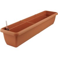 Blumenkasten aqua andalucia Terracotta 100 cm mit Bewässerungssystem - Kunststoff - Geli von GELI