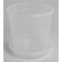 Orchideentopf transparent mit passendem Untersetzer in versch. Größen Orchideentopf transparent mit passendem Untersetzer in versch. Größen von GELI