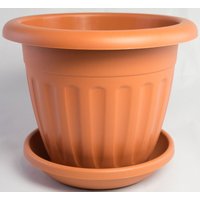 Pflanzkübel AZTEKI mit passendem Untersetzer in versch. Farben und Größen von GELI