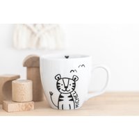 Kindertasse Tiger Personalisiert Mit Namen Tassenform Wählbar von GELIEBTESKINDShop