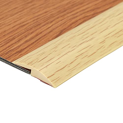 GELINTONG 2 Meters Boden&Teppich Laminat üBergangsprofil Selbstklebend,HöHenausgleich,PVC üBergangsschiene,Abschlussleiste,Bodenleisten,Einfassleiste,FüR SchwellenüBergäNge Von 7.5 mm HöHe von GELINTONG