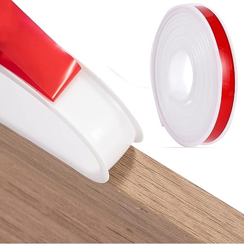 GELINTONG 2.8 M U-Form Selbstklebend TPE Faltbarer Möbel KantenSchutz Band, Flexible Kantenumleimer, Furnierband, für Schrankkanten, Abschlussleiste, Deckenkanten, Arbeitsplatten (Weiß,16mm×2.8m) von GELINTONG