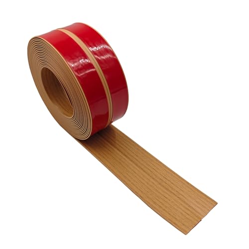 GELINTONG Weichsockelleiste aus PVC - Neues Upgrade Biegbare Knickleiste-selbstklebende Abschlussleiste-Flexible Dekorative Zierleiste Profil - Haus Dekoration (Gelbe Eiche, 6Meter 30 x 30 mm) von GELINTONG