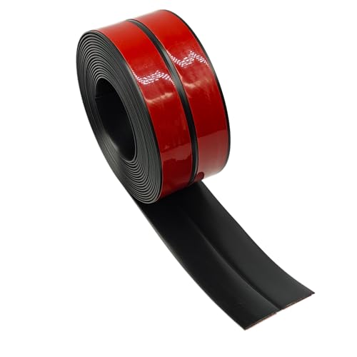 GELINTONG Weichsockelleiste aus PVC - Neues Upgrade Biegbare Knickleiste-selbstklebende Abschlussleiste-Flexible Dekorative Zierleiste Profil - Haus Dekoration (schwarz, 6Meter 30 x 30 mm) von GELINTONG