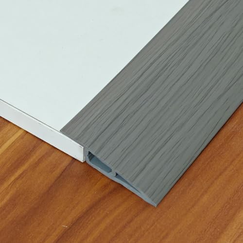 PVC Schwellenrampe,Selbstklebende,Boden Übergangsleiste,Schwelle Reduzierstück,Abschluss Übergangsprofil höhenausgleich,Abdeckleisten, Übergangsschiene,Teppichkantenleiste (B, 1meter × 1.5cm) von GELINTONG