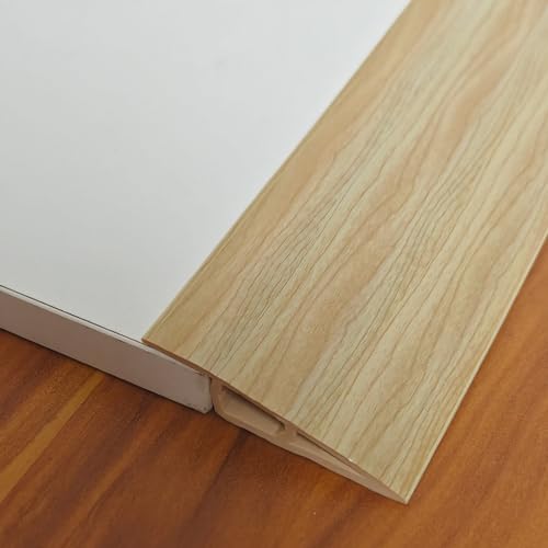 PVC Schwellenrampe,Selbstklebende,Boden Übergangsleiste,Schwelle Reduzierstück,Abschluss Übergangsprofil höhenausgleich,Abdeckleisten, Übergangsschiene,Teppichkantenleiste (E, 1meter × 2cm) von GELINTONG