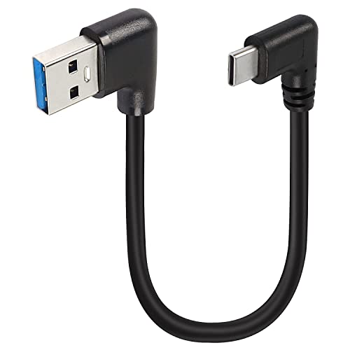GELRHONR Linker Winkel USB zu Typ C Kabel kurz, 25cm USB 3,0 zu USB C Stecker zu Stecker Kabel, Typ C Ladekabel 18W Schnellladung 5Gbps Datenübertragung GELRHONR Linker Winkel USB zu Typ C Kabel kurz, 25cm USB 3,0 zu USB C Stecker zu Stecker Kabel, Typ C Ladekabel 18W Schnellladung 5Gbps Datenübertragung von GELRHONR