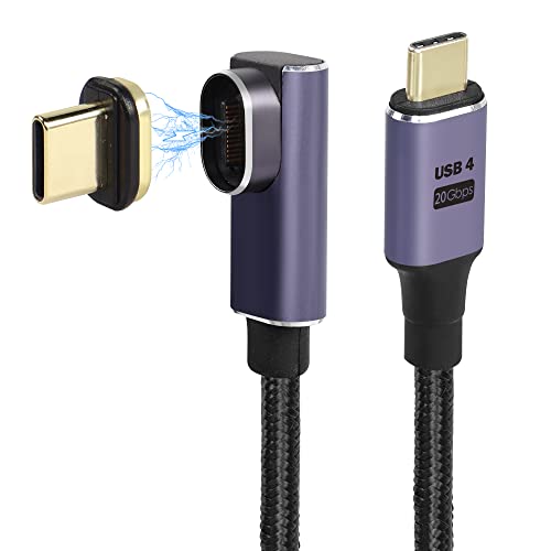 GELRHONR Magnetisches Ladekabel USB C 100W,90 Grad USB C Magnet ladekabel Schnellladen,20 Gbit/s Datenübertragung, 8 K @ 60 Hz Videoausgang, kompatibel für USB-C-Geräte-1.8M von GELRHONR