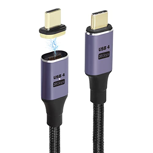 GELRHONR Magnetisches USB-C-Ladekabel, 100 W USB-Typ-C-Ladekabel, 20 Gbit/s Datenübertragung, 8 K @ 60 Hz Videoausgang, kompatibel für Typ-C-Laptops und Handys, mehr USB-C-Geräte von GELRHONR