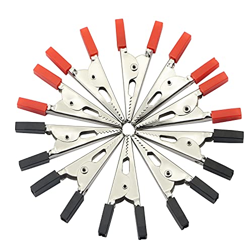 GELRHONR Krokodilklemmen aus Metall,mit Kunststoffhänden, für elektrische Testarbeiten im Labor und Kabelleitungsclip-10PCS von GELRHONR