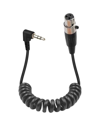 GELRHONR Mini 3Pin XLR to 3,5mm Stecker Spiralkabel, 90 Grad TRS Stereo Audio Kabel, Mini XLR Kabel Buchse Mikrofonkabel, auf Kamera Video,MP3,(50cm GELRHONR Mini 3Pin XLR to 3,5mm Stecker Spiralkabel, 90 Grad TRS Stereo Audio Kabel, Mini XLR Kabel Buchse Mikrofonkabel, auf Kamera Video,MP3,(50cm von GELRHONR