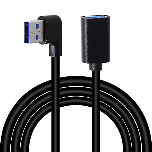 GELRHONR Rechtwinkliges USB 3.0 Verlängerungskabel, Super Speed 90 Grad USB3.0 A Stecker auf Buchse Superschnelles 5 Gbps Datenkabel für Laptop USB Disk Maus Festplatte-Schwarz 3.3Ft/1M von GELRHONR