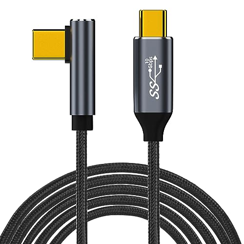 GELRHONR USB C zu USB C Kabel 100W, rechtwinkliges USB C 3,1 Gen 2 Kabel, 10Gbps Datenübertragung Schnellladung mit 4K Video Ausgang, Kompatibel mit Steam, VR Link, Tablet, Laptops, Typ-C Geräte (9.8) GELRHONR USB C zu USB C Kabel 100W, rechtwinkliges USB C 3,1 Gen 2 Kabel, 10Gbps Datenübertragung Schnellladung mit 4K Video Ausgang, Kompatibel mit Steam, VR Link, Tablet, Laptops, Typ-C Geräte (9.8) von GELRHONR