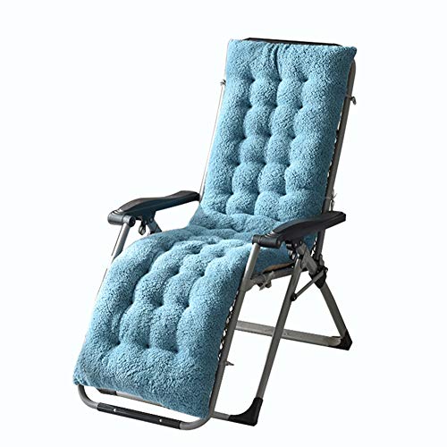 GELing Auflage für Deckchair Flair Liege-Stuhl Polster-Auflage mit Schaumflockenfüllung ，Blau,160X50X12cm von GELing