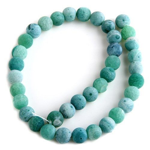 10mm Ball Achat Perlen Bead Strang Matt Grün Halbedelst von GEM-INSIDE CREATE YOUR OWN FASHION