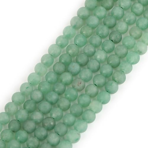 4 mm Frost Matt Grün Aventurin Jade Halbedelstein Runde Lose Perlen für Schmuckherstellung DIY Handarbeit Bastelbedarf 38,1 cm von GEM-INSIDE CREATE YOUR OWN FASHION