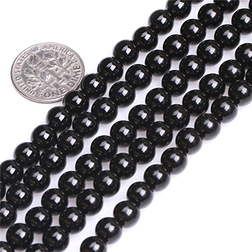 6mm Round Black Agate Beads Strand 15 Inch Jewelry Making Beads by Sweet & Happy Girl's Gemstone Art Beads von GEM-INSIDE CREATE YOUR OWN FASHION