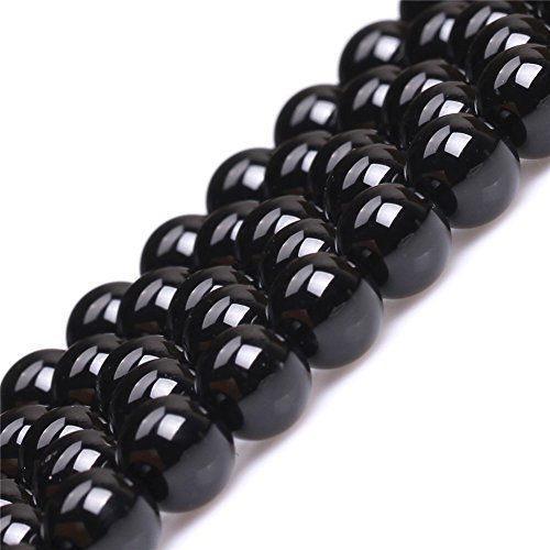 8mm Round Black Agate Beads Strand 15 Jewelry Making Beads by Sweet & Happy Girl's Gemstone Art Beads von GEM-INSIDE CREATE YOUR OWN FASHION