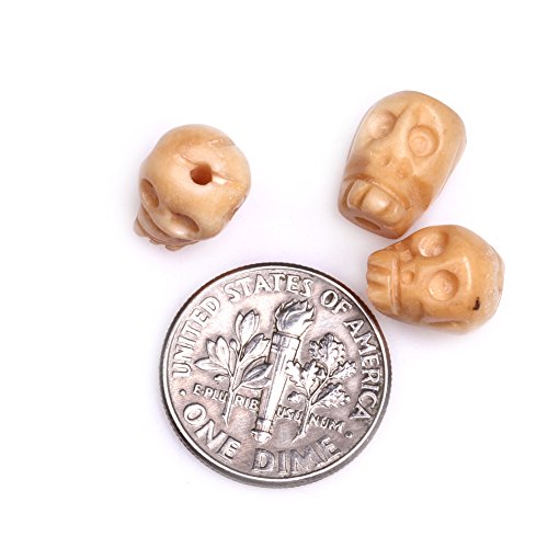 9 x 12 mm Elfenbeingelb geschnitzte Knochen Perlen für Schmuckherstellung Bulk 20 Stück von GEM-INSIDE CREATE YOUR OWN FASHION
