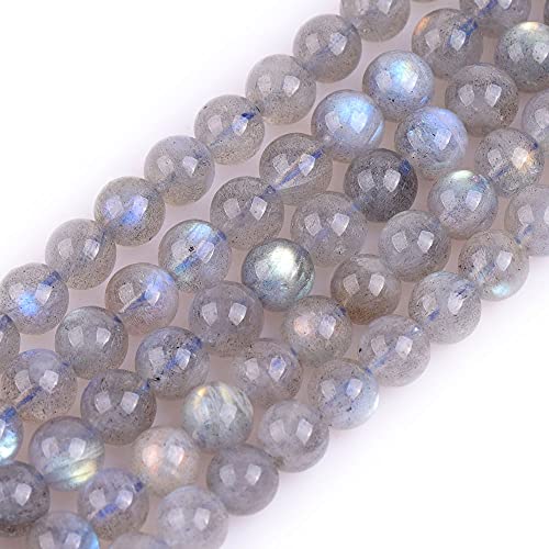 Gem Inside 6 mm blauer Regenbogen-Labradorit, runde Halbedelsteine, lose Perlen für Schmuckherstellung, 38,1 cm von GEM-INSIDE CREATE YOUR OWN FASHION