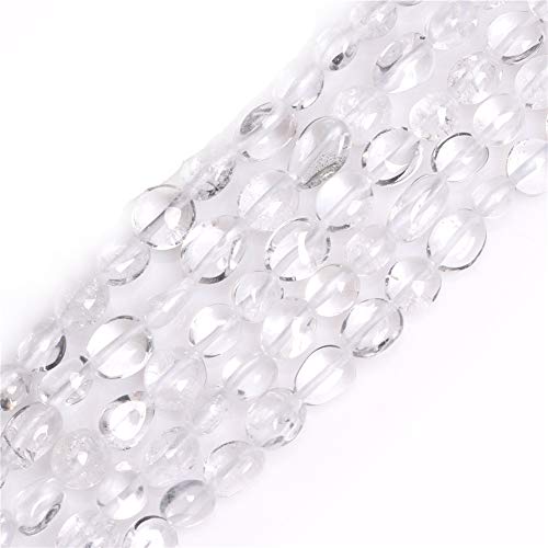 GEM-INSIDE CREATE YOUR OWN FASHION Sweet & Happy Girl'S Store 6x8mm Freeform Kartoffelform Edelstein White Rock Quarz Perlen Strang 15 Zoll Schmuckherstellung Perlen von GEM-INSIDE CREATE YOUR OWN FASHION