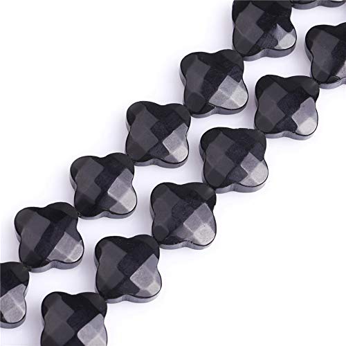 GEM-Inside 30 Stück 12 mm facettierte Kleeblattpflanze, Blume, natürlicher Obsidian, Jaspis, Edelstein, Halbedelstein, Perlen für Schmuckherstellung, 38,1 cm Strang, Chakren-Perlen GEM-Inside 30 Stück 12 mm facettierte Kleeblattpflanze, Blume, natürlicher Obsidian, Jaspis, Edelstein, Halbedelstein, Perlen für Schmuckherstellung, 38,1 cm Strang, Chakren-Perlen von GEM-INSIDE CREATE YOUR OWN FASHION