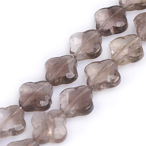 GEM-Inside facettierte Kleeblatt-Pflanze, Blume, natürlicher Rauchquarzstein, Halbedelstein, Perlen, für Schmuckherstellung, 38,1 cm Strang, Chakren-Perlen, 30 Stück GEM-Inside facettierte Kleeblatt-Pflanze, Blume, natürlicher Rauchquarzstein, Halbedelstein, Perlen, für Schmuckherstellung, 38,1 cm Strang, Chakren-Perlen, 30 Stück von GEM-INSIDE CREATE YOUR OWN FASHION