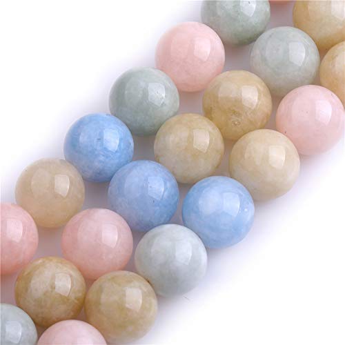 GEM-Inside natürliche 14 mm mehrfarbige Jade-Edelstein-Halbedelstein-Perlen für die Schmuckherstellung, 38,1 cm von GEM-INSIDE CREATE YOUR OWN FASHION