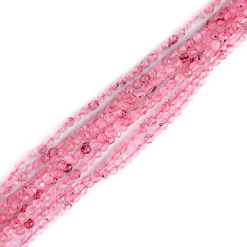 Gem-Inside 2 mm Kirschquarz echte Kristall-Edelsteine facettierte Abstandshalter für Schmuckherstellung, Strang, 38,1 cm von GEM-INSIDE CREATE YOUR OWN FASHION
