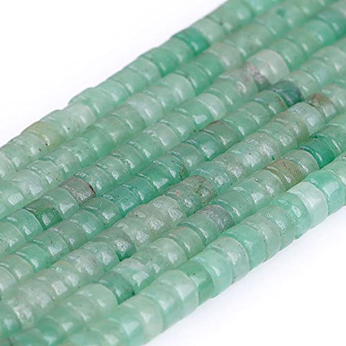 Gem-Inside 2x4mm Natural Green Aventurin Jade Heishi Disc Rondelle Spacer Beads for Jewelry Making Full 15 inch Strand Energy Stone Healing Power Gemstone von GEM-INSIDE CREATE YOUR OWN FASHION