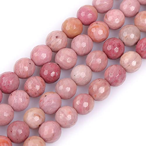 Gem Inside 8 mm Roter Rhodochrosit Jaspis Edelstein Runde Perlen für Schmuckherstellung DIY Handwerk Zubehör 38,1 cm von GEM-INSIDE CREATE YOUR OWN FASHION