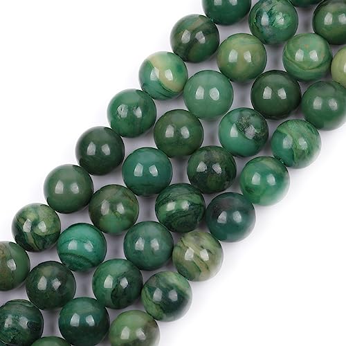 GEM-Inside Perlen Western Afrikanischer Jade Stein Halbedelstein 10 mm rund Grün von GEM-INSIDE CREATE YOUR OWN FASHION