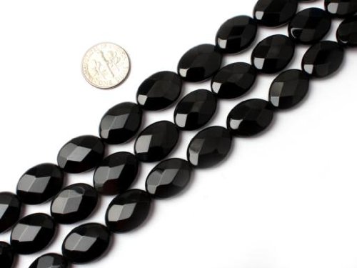 SHG Store 18 X 25 mm Oval Facettiert schwarz Achat Strand 38,1 cm Schmuckherstellung Perlen, schwarz, 13x18mm von GEM-INSIDE CREATE YOUR OWN FASHION