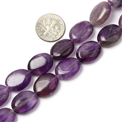 SHG store Natur 12x16mm ovale Edelstein Amethyst Lila Perlen Strang 15 Zoll Schmuckherstellung Perlen von GEM-INSIDE CREATE YOUR OWN FASHION