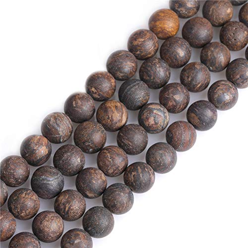 SHGbeads 10 mm matte goldbraune Bronzit Jaspis Halbedelstein runde lose Perlen für Schmuckherstellung DIY Handarbeitsbedarf 38,1 cm von GEM-INSIDE CREATE YOUR OWN FASHION