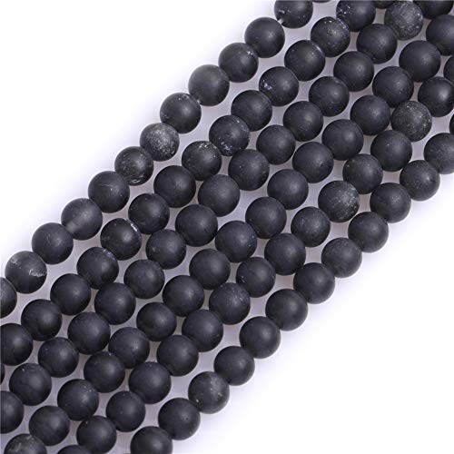 SHGbeads 4 mm Frost Matt Schwarz Obsidian Jaspis Halbedelstein Runde Lose Perlen für Schmuckherstellung DIY Handarbeit Bastelbedarf 38,1 cm von GEM-INSIDE CREATE YOUR OWN FASHION