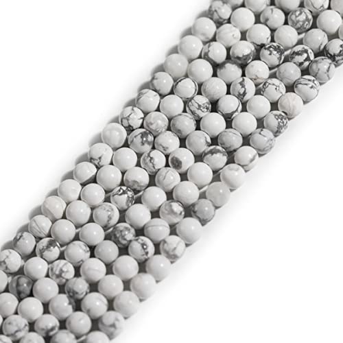 SHGbeads 4 mm Frost Matt Weiß Howlith Jaspis Halbedelstein Runde Lose Perlen für Schmuckherstellung DIY Handarbeit Bastelbedarf 38,1 cm von GEM-INSIDE CREATE YOUR OWN FASHION