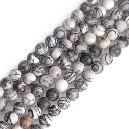 Sweet & Happy Girl's Store SHGbeads SHGbeads 6 mm, mattschwarzer Jaspis, Halbedelstein, runde lose Perlen für Schmuckherstellung, Bastelbedarf, 38,1 cm von GEM-INSIDE CREATE YOUR OWN FASHION