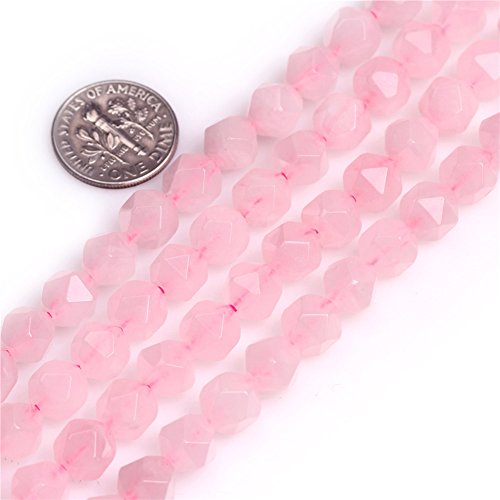 SHGbeads Natürliche facettierte 8 mm Rosenquarz Edelstein lose Perlen für Cambay Schmuckherstellung 38,1 cm von GEM-INSIDE CREATE YOUR OWN FASHION